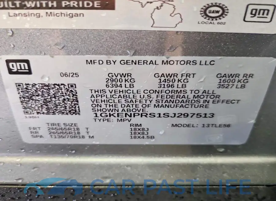 1GKENPRS1SJ297513# 14
