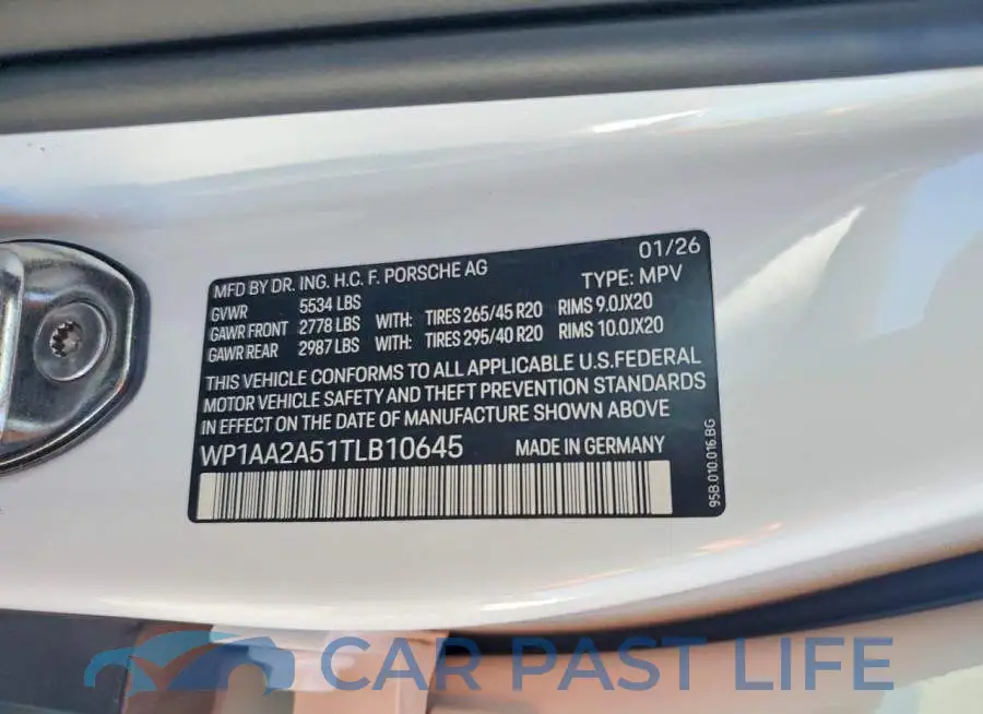 WP1AA2A51TLB10645# 14