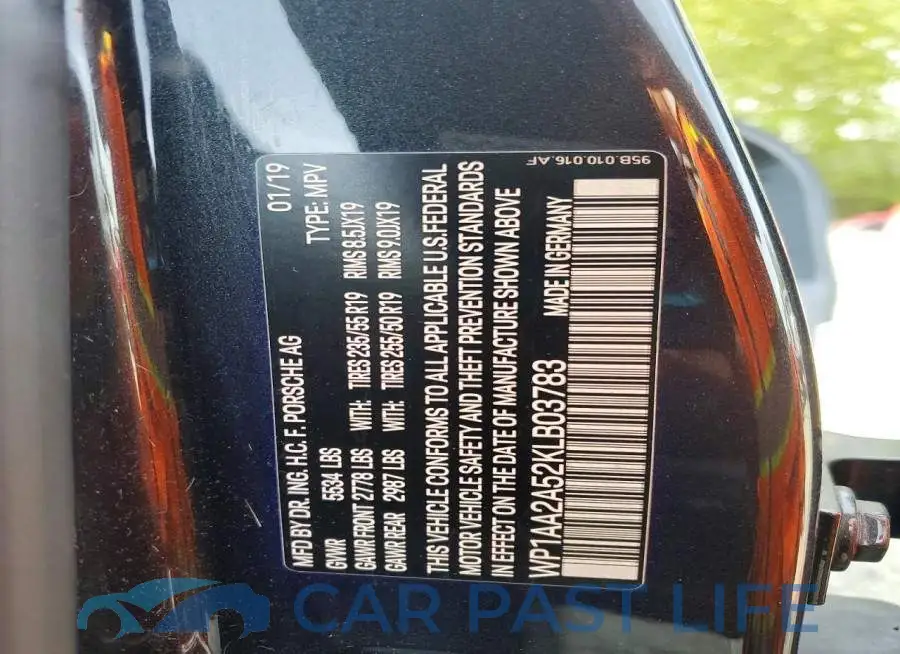 WP1AA2A52KLB03783# 14