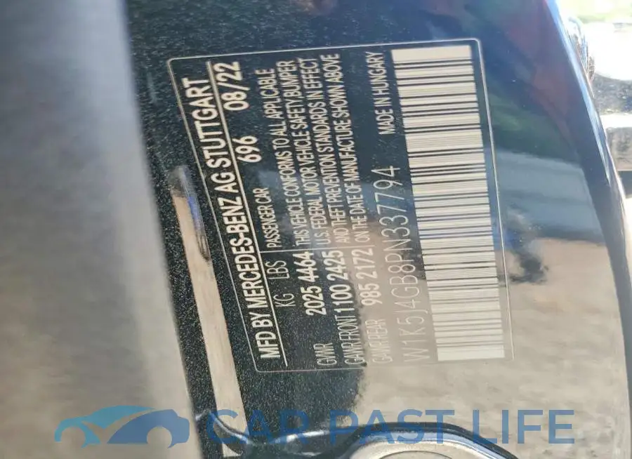 W1K5J4GB8PN337794# 12