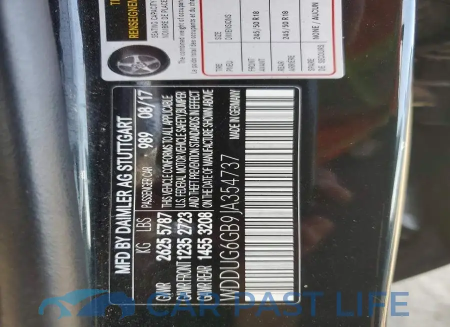 WDDUG6GB9JA354737# 12