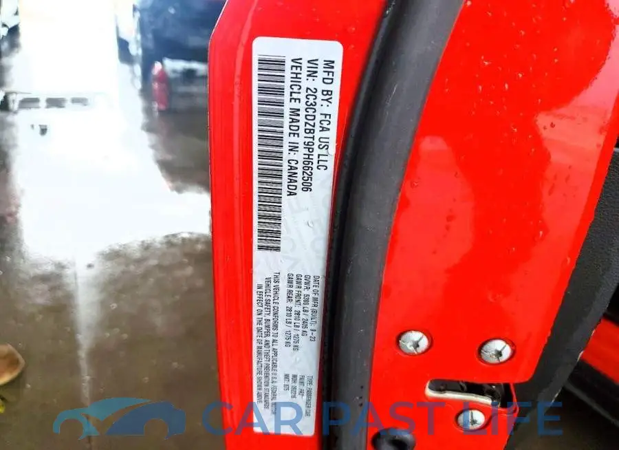 2C3CDZBT9PH662506# 12