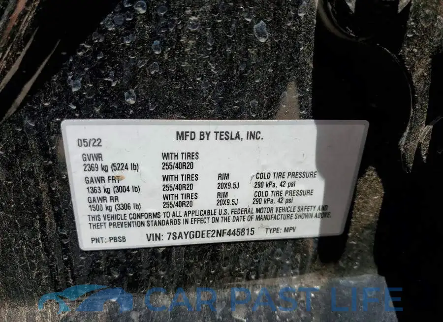 7SAYGDEE2NF445815# 12