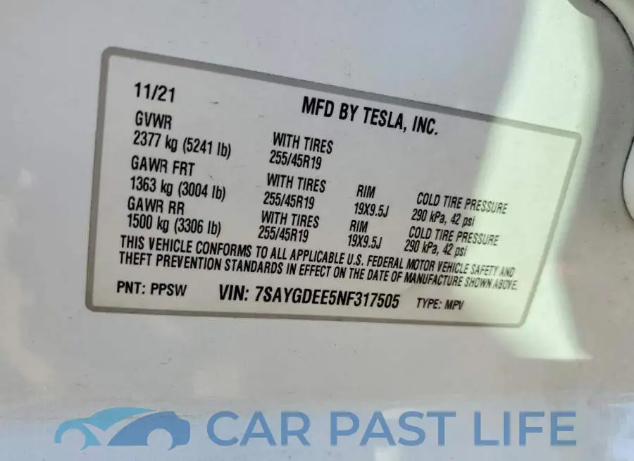 7SAYGDEE5NF317505# 12