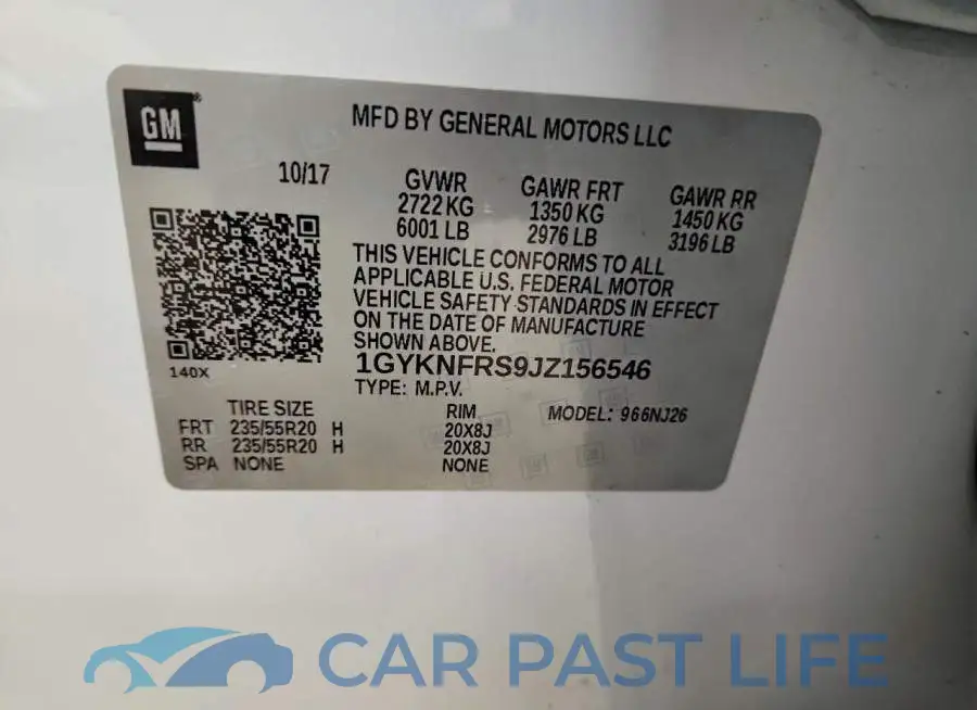 1GYKNFRS9JZ156546# 13