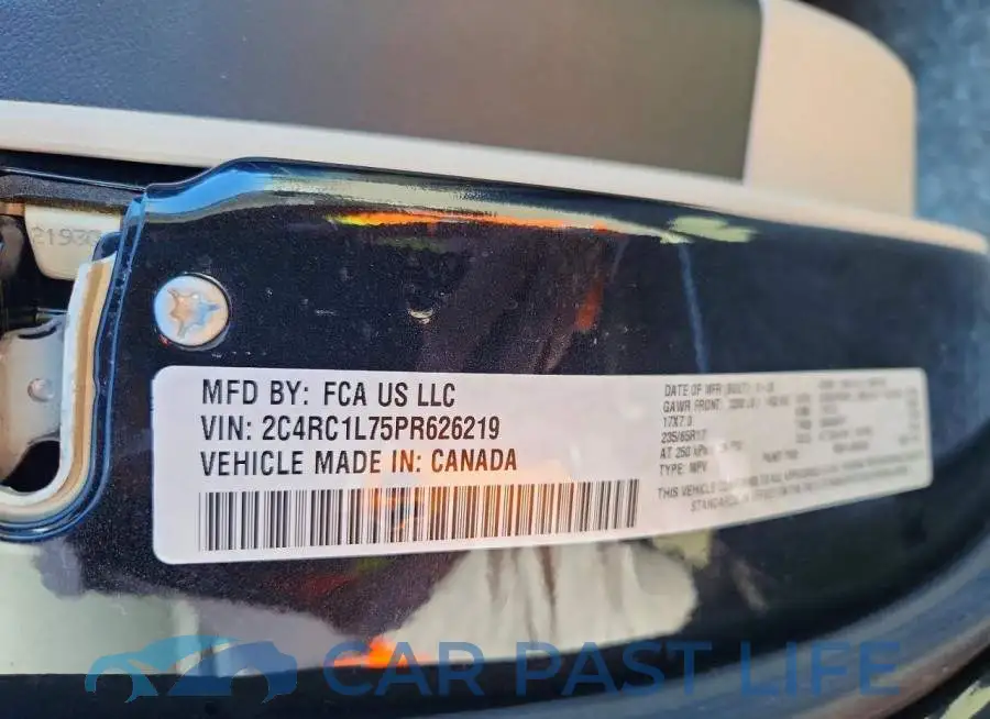 2C4RC1L75PR626219# 12