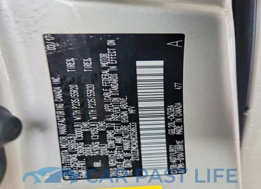 2T2ZZMCA0HC058633# 13