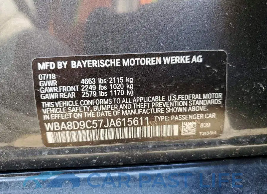 WBA8D9C57JA615611# 12