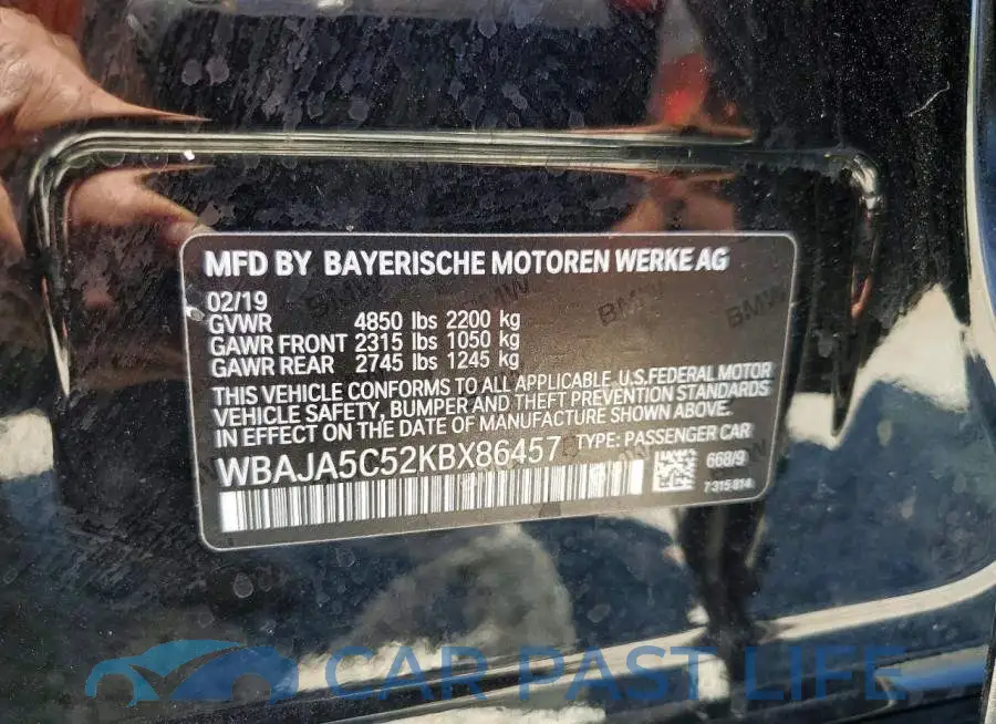 WBAJA5C52KBX86457# 12