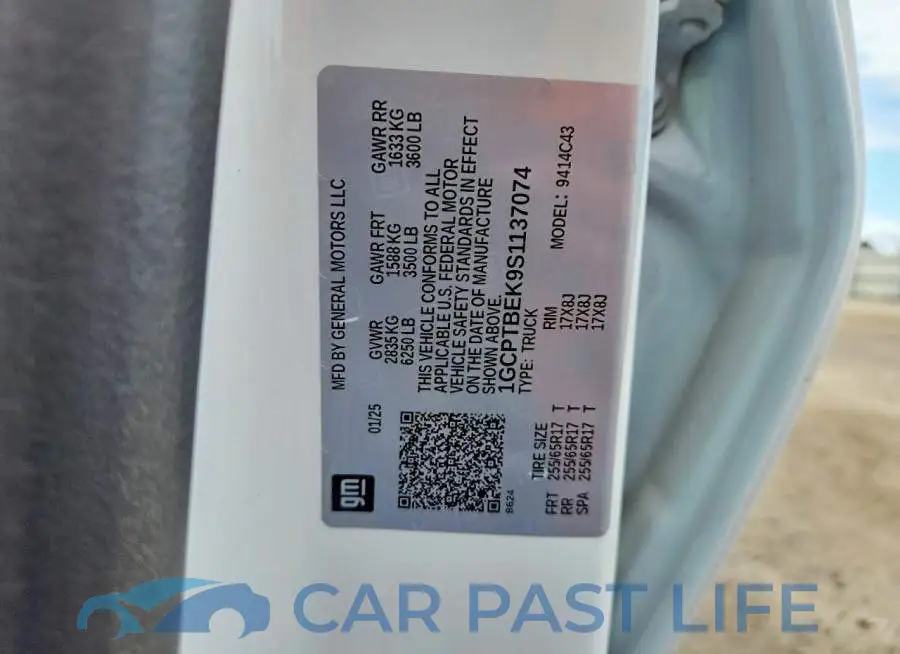 1GCPTBEK9S1137074# 12