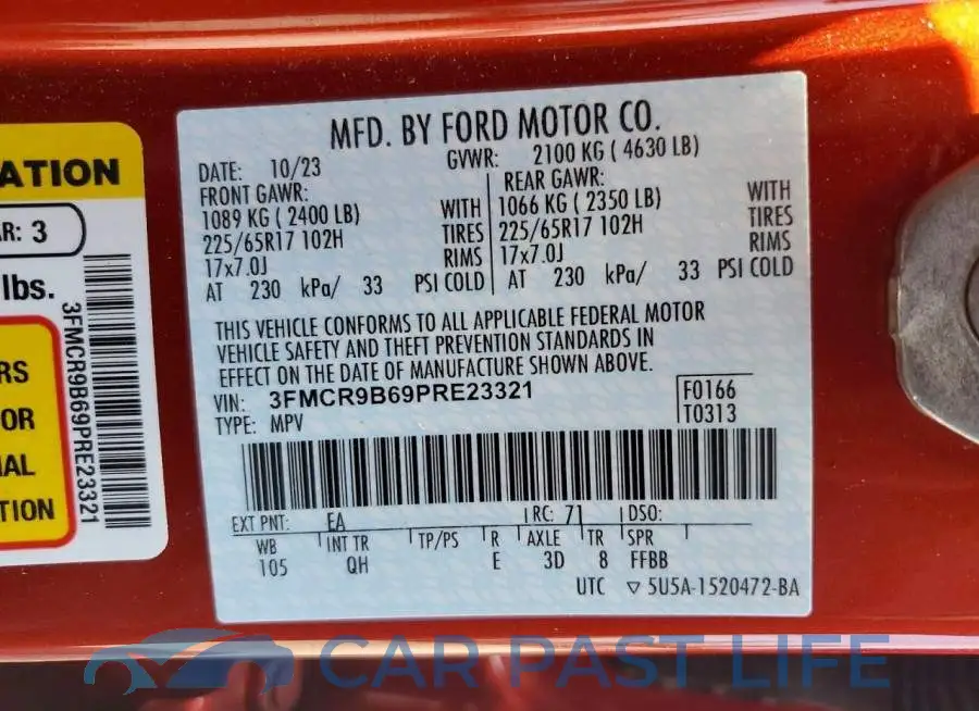 3FMCR9B69PRE23321# 14