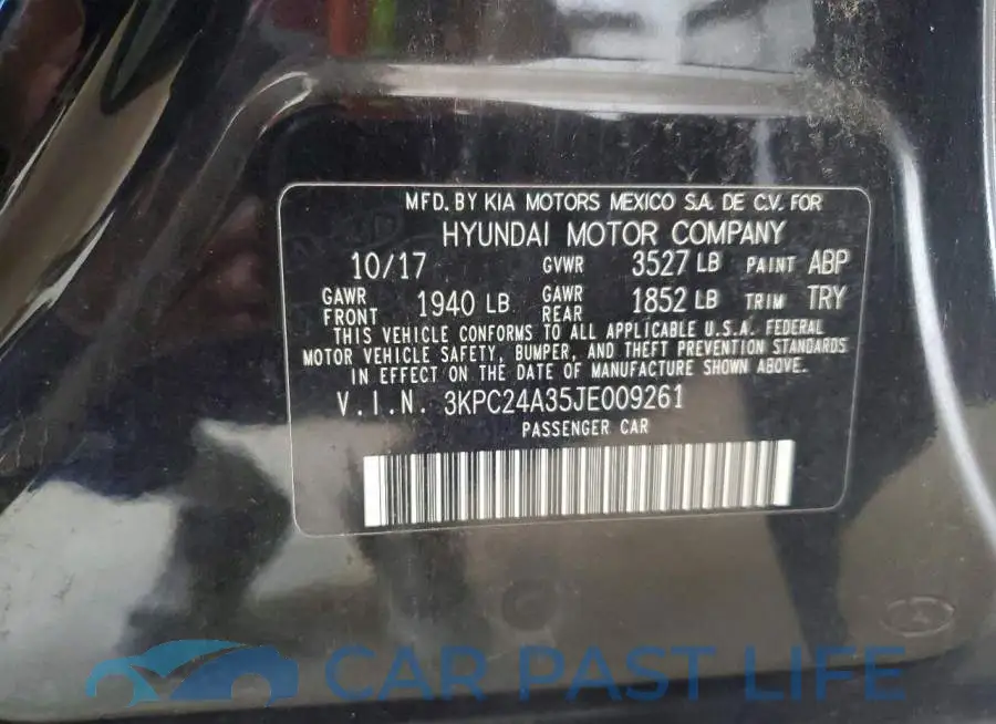 3KPC24A35JE009261# 12
