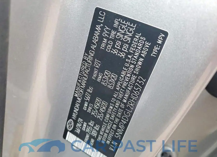 5NMP4DGL2RH065732# 12