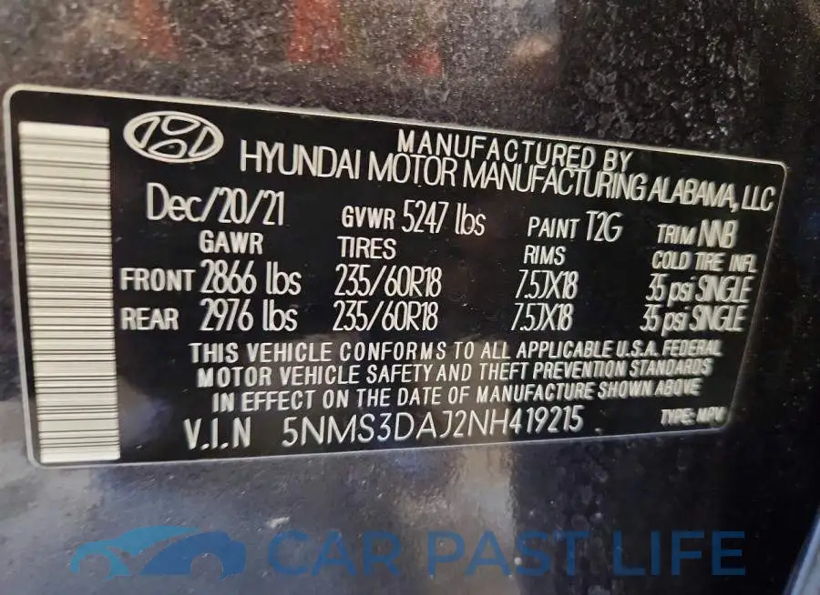 5NMS3DAJ2NH419215# 13