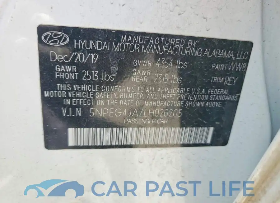 5NPEG4JA7LH020205# 12
