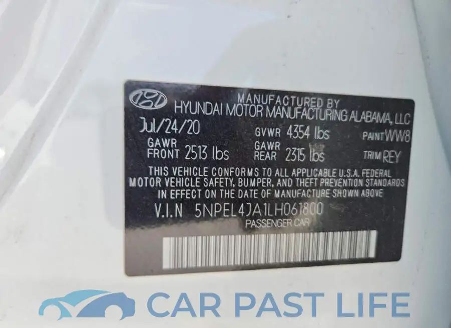 5NPEL4JA1LH061800# 11