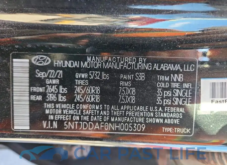 5NTJDDAF0NH005309# 13