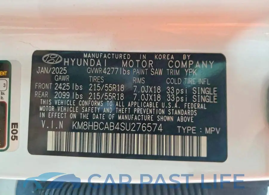 KM8HBCAB4SU276574# 13