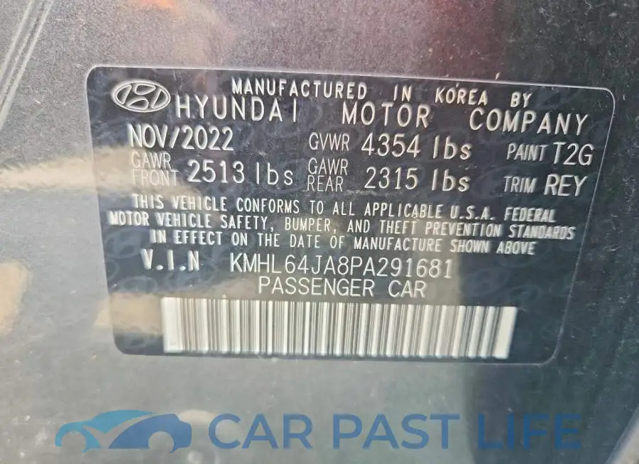 KMHL64JA8PA291681# 12