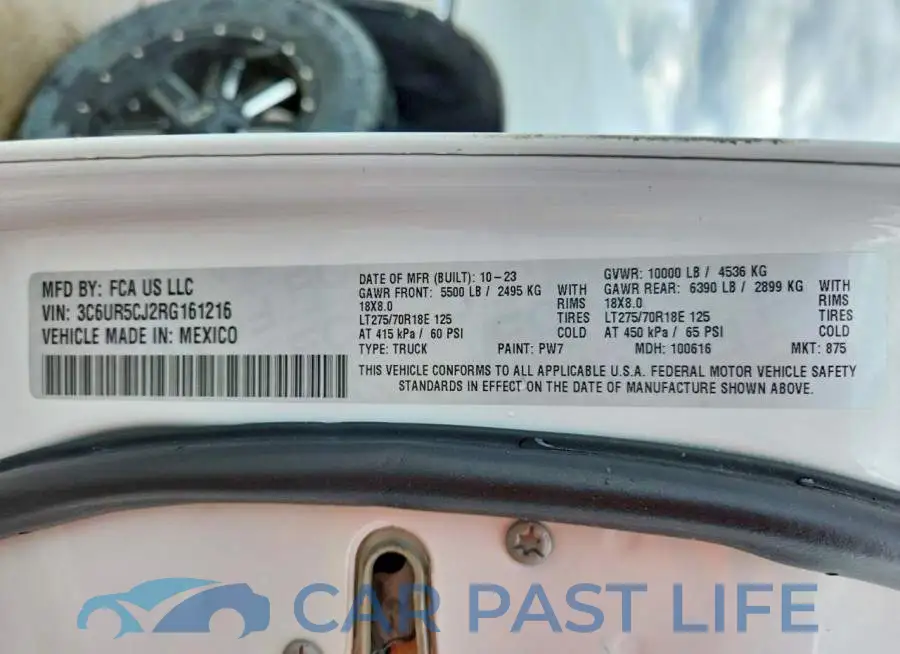 3C6UR5CJ2RG161216# 12