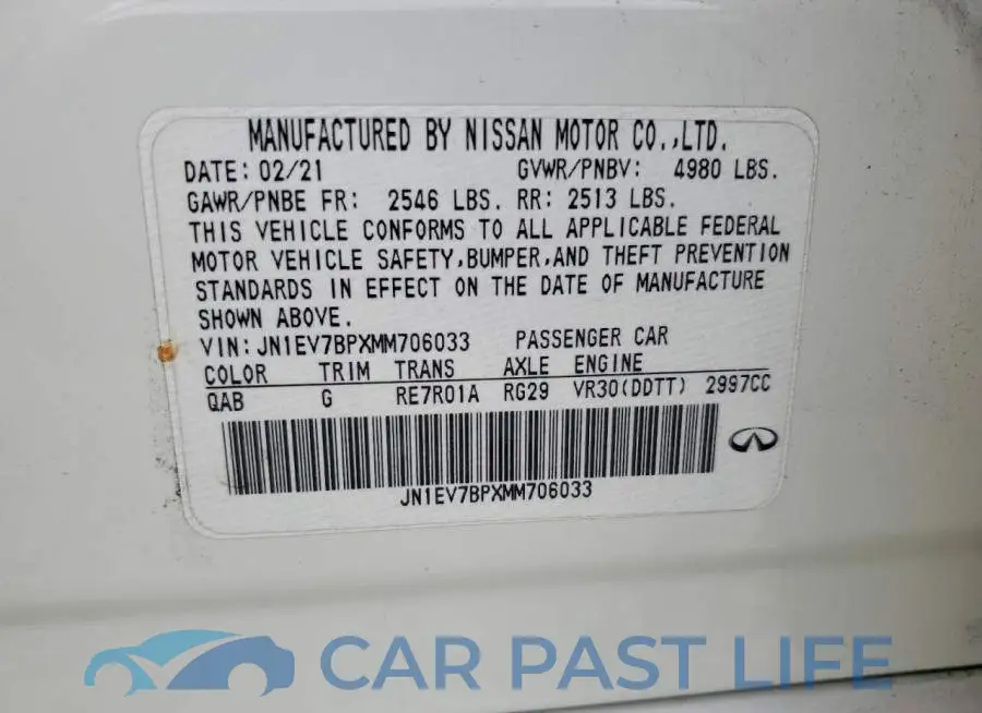 JN1EV7BPXMM706033# 12