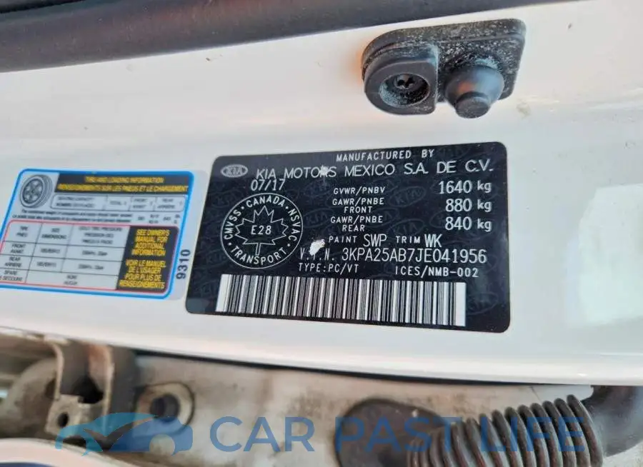 3KPA25AB7JE041956# 13
