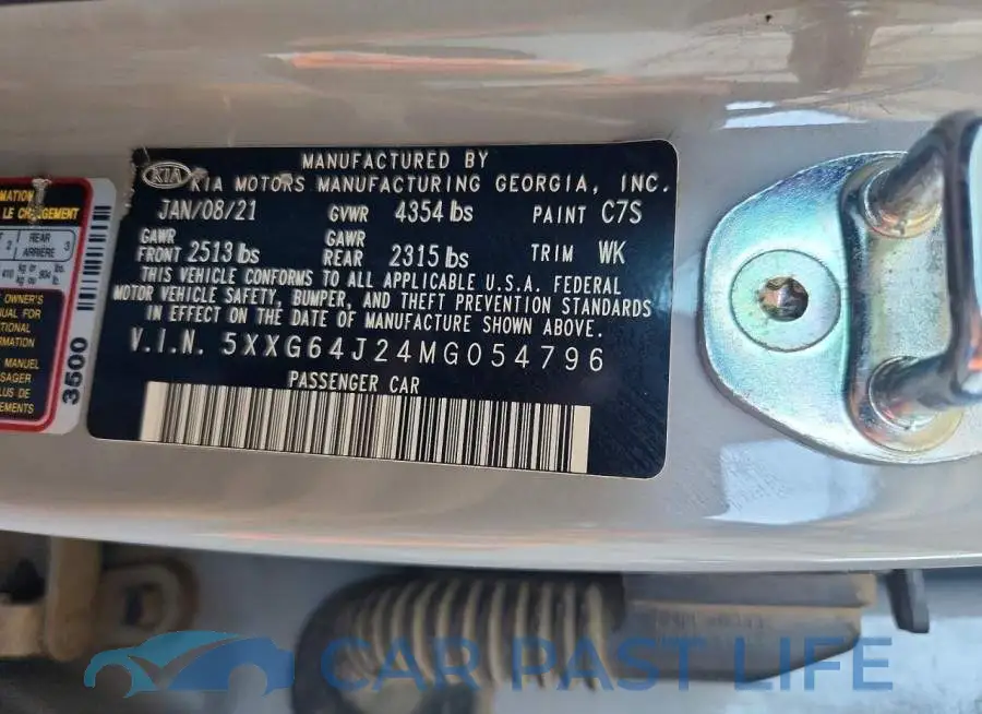 5XXG64J24MG054796# 13