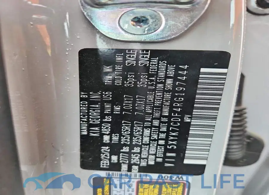 5XYK7CDF4RG197444# 12