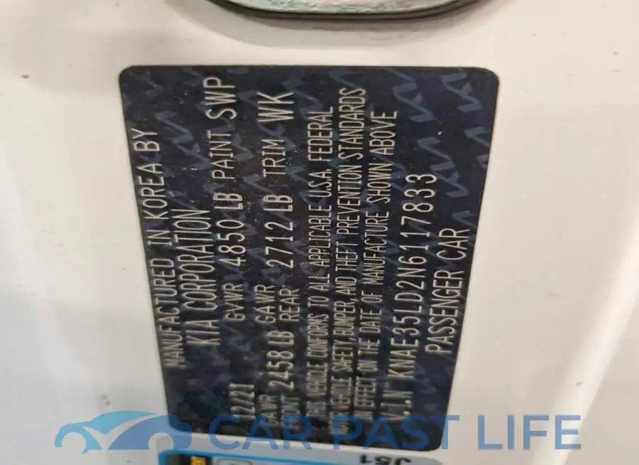 KNAE35LD2N6117833# 12