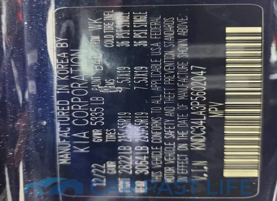 KNDC34LA3P5602047# 13