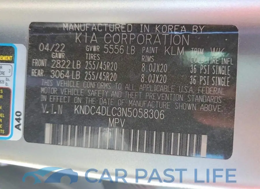 KNDC4DLC3N5058306# 13