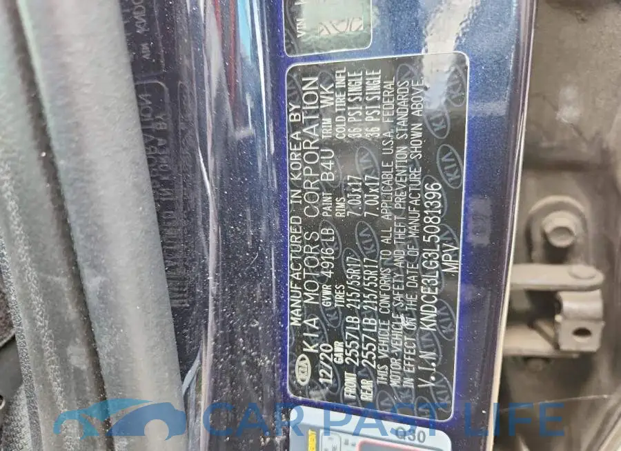 KNDCE3LG3L5081396# 12