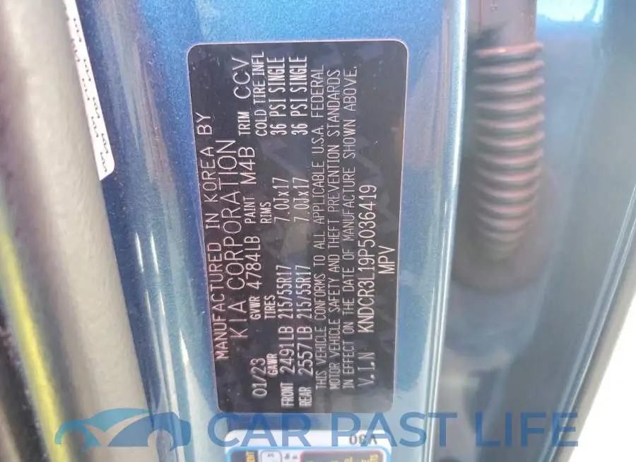 KNDCR3L19P5036419# 13