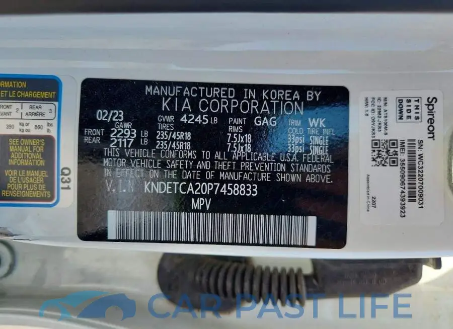 KNDETCA20P7458833# 13