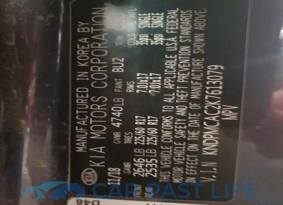 KNDPMCAC2K7613079# 14