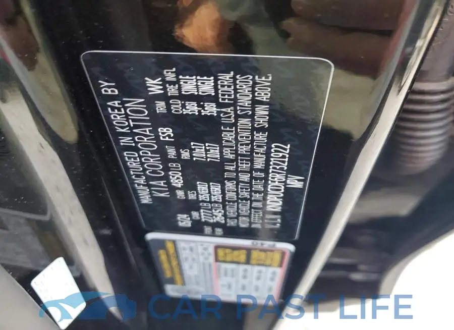 KNDPUCDF6R7321922# 12