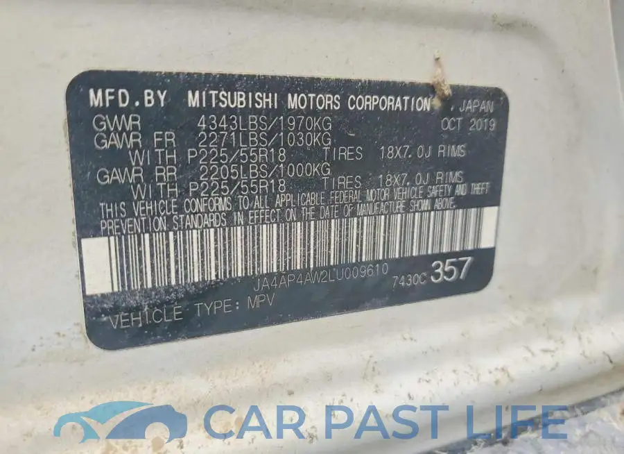 JA4AP4AW2LU009610# 12