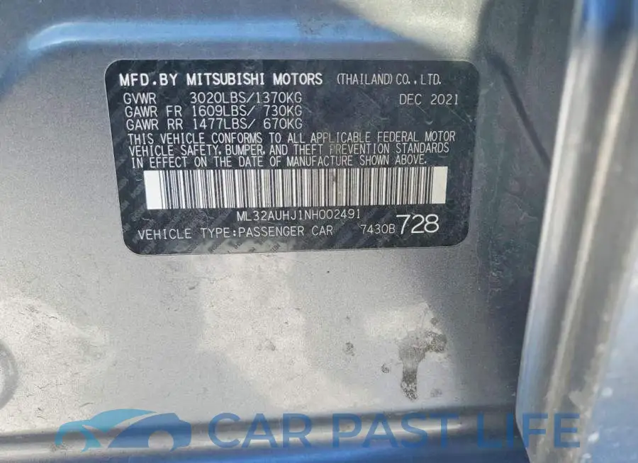 ML32AUHJ1NH002491# 12