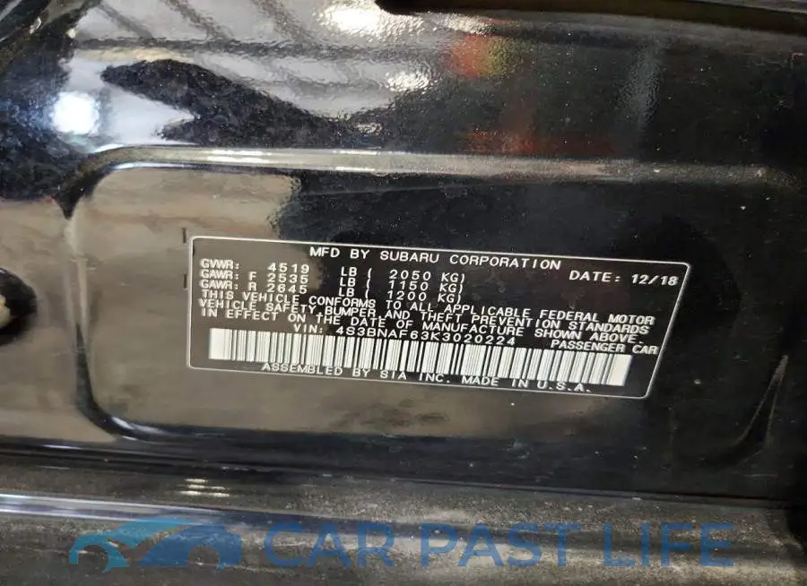 4S3BNAF63K3020224# 12