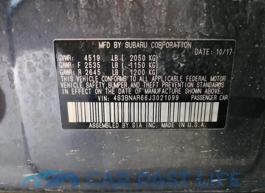 4S3BNAR66J3021099# 12