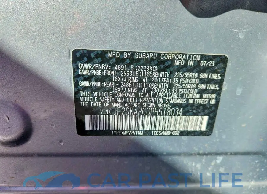 JF2SKAPC0PH518034# 14