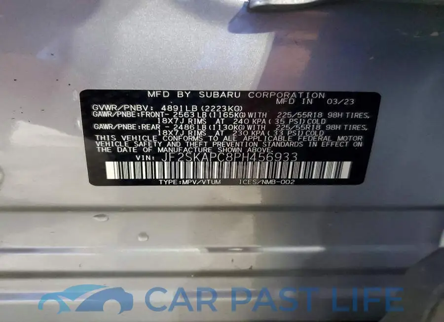 JF2SKAPC8PH456933# 13