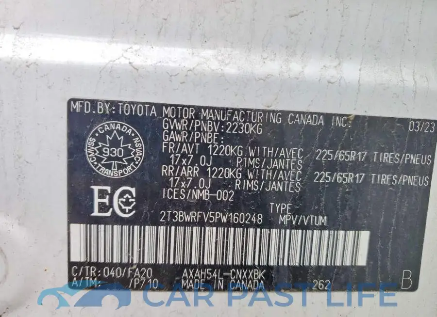 2T3BWRFV5PW160248# 14