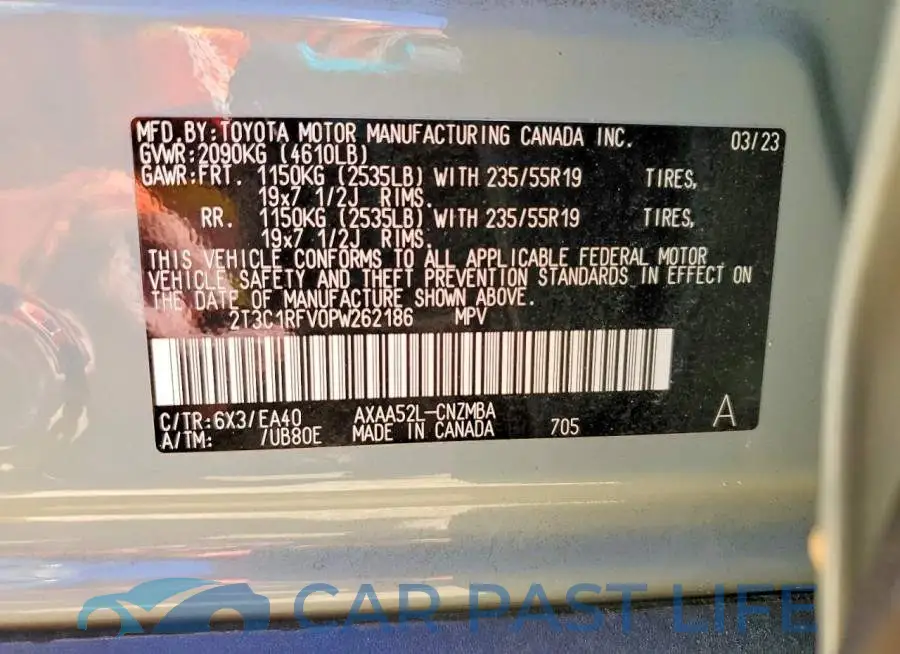 2T3C1RFV0PW262186# 13