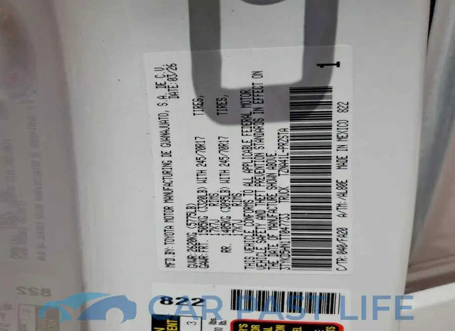 3TYKD5HN1TT047733# 13