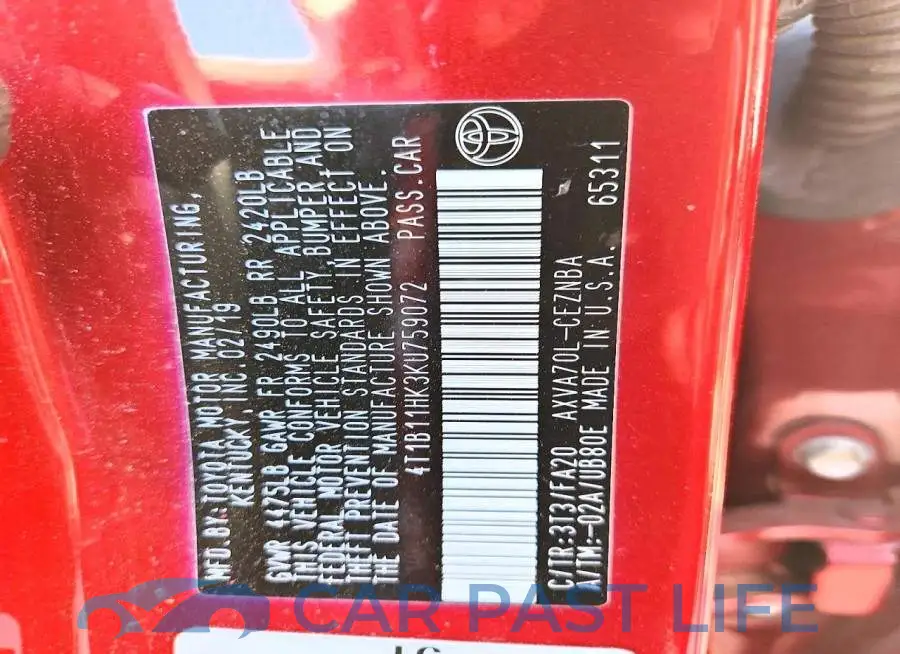 4T1B11HK3KU759072# 13