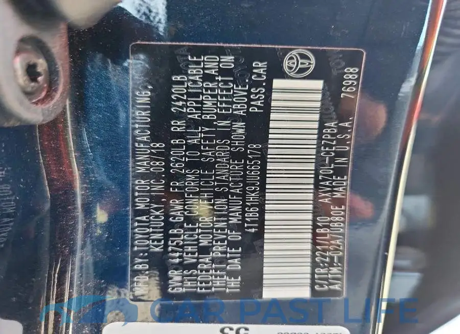 4T1B61HK9JU665178# 12