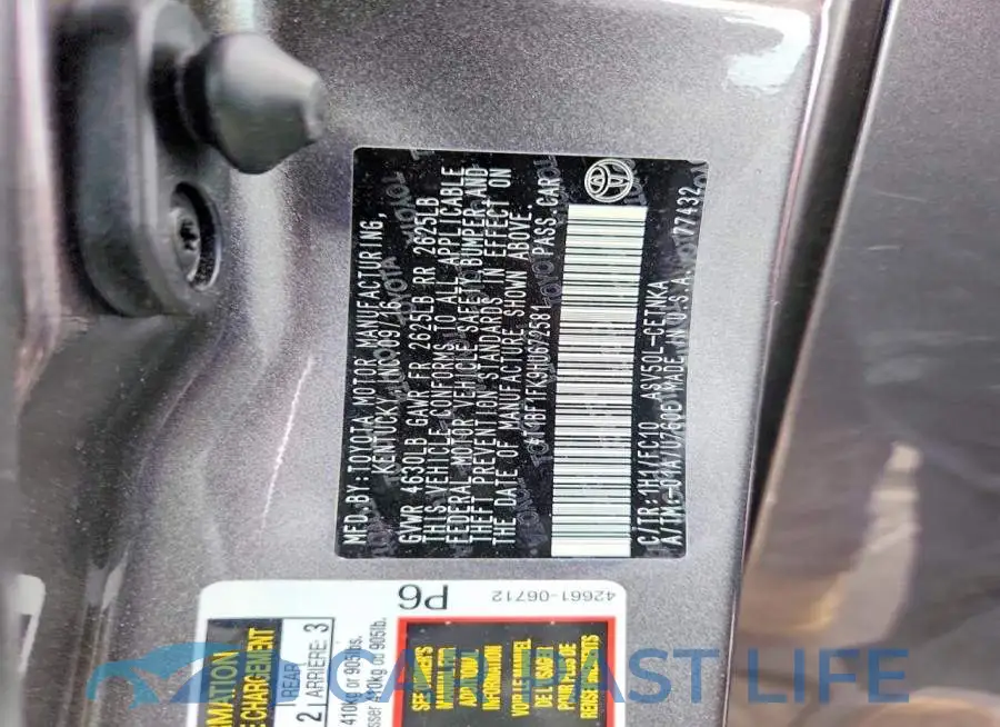 4T1BF1FK9HU672581# 12