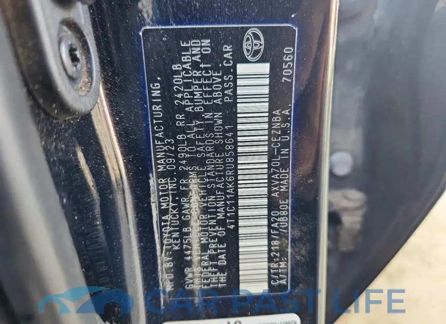 4T1C11AK6RU858641# 13