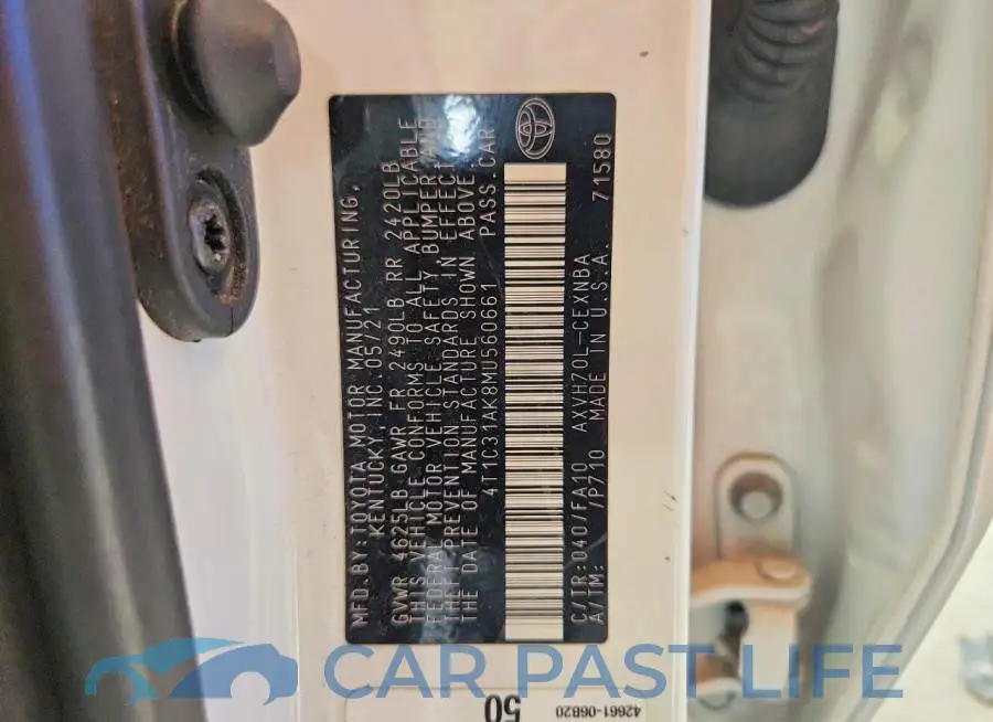 4T1C31AK8MU560661# 12